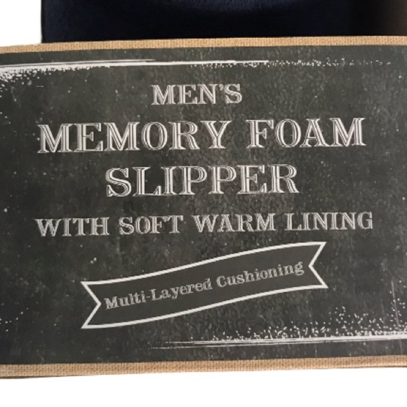 TOTES MEN’S BLUE MEMORY FOAM NON SKID SLIPPERS - Picture 3 of 12
